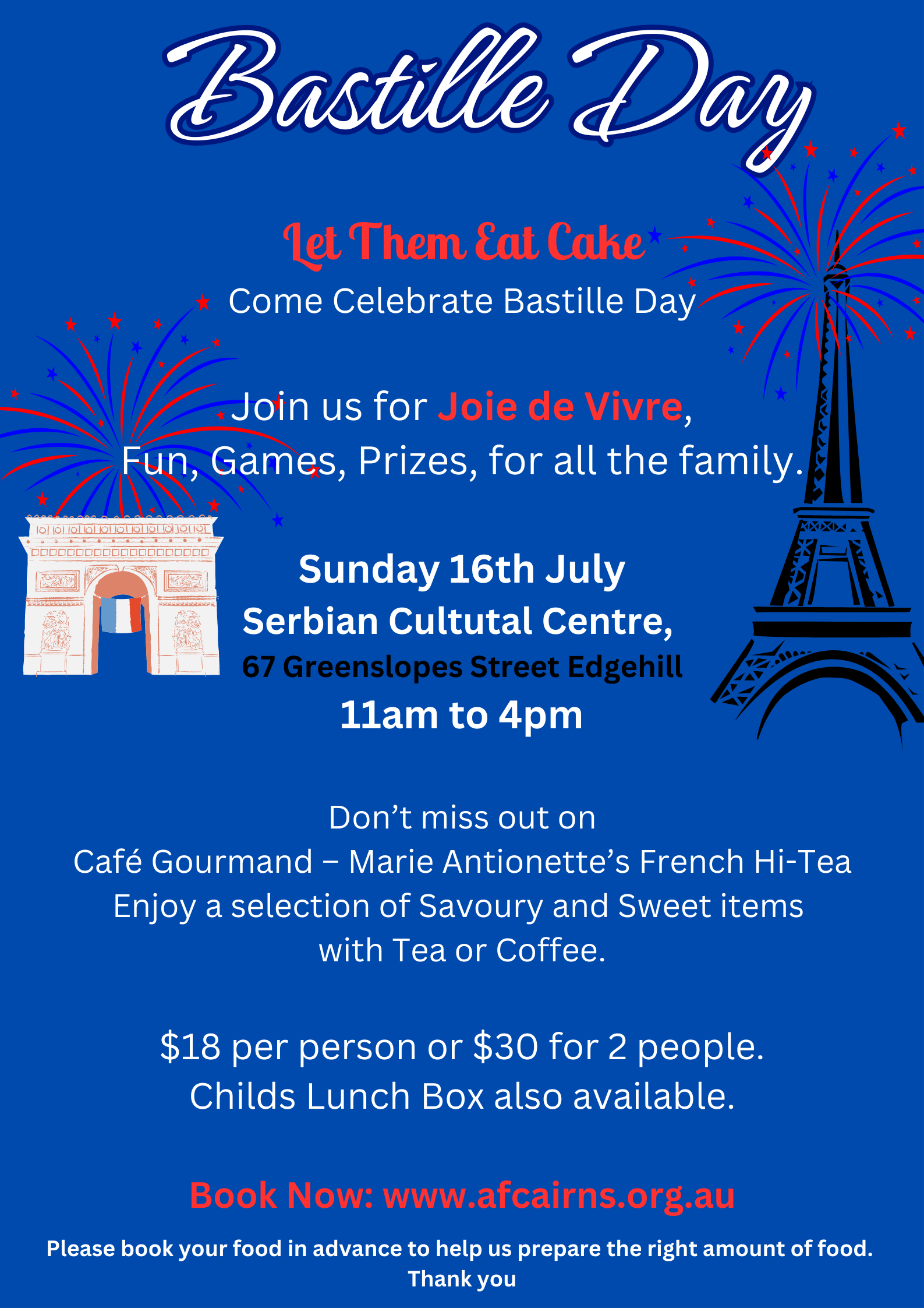 Café Gourmand 1 person - Bastille Day